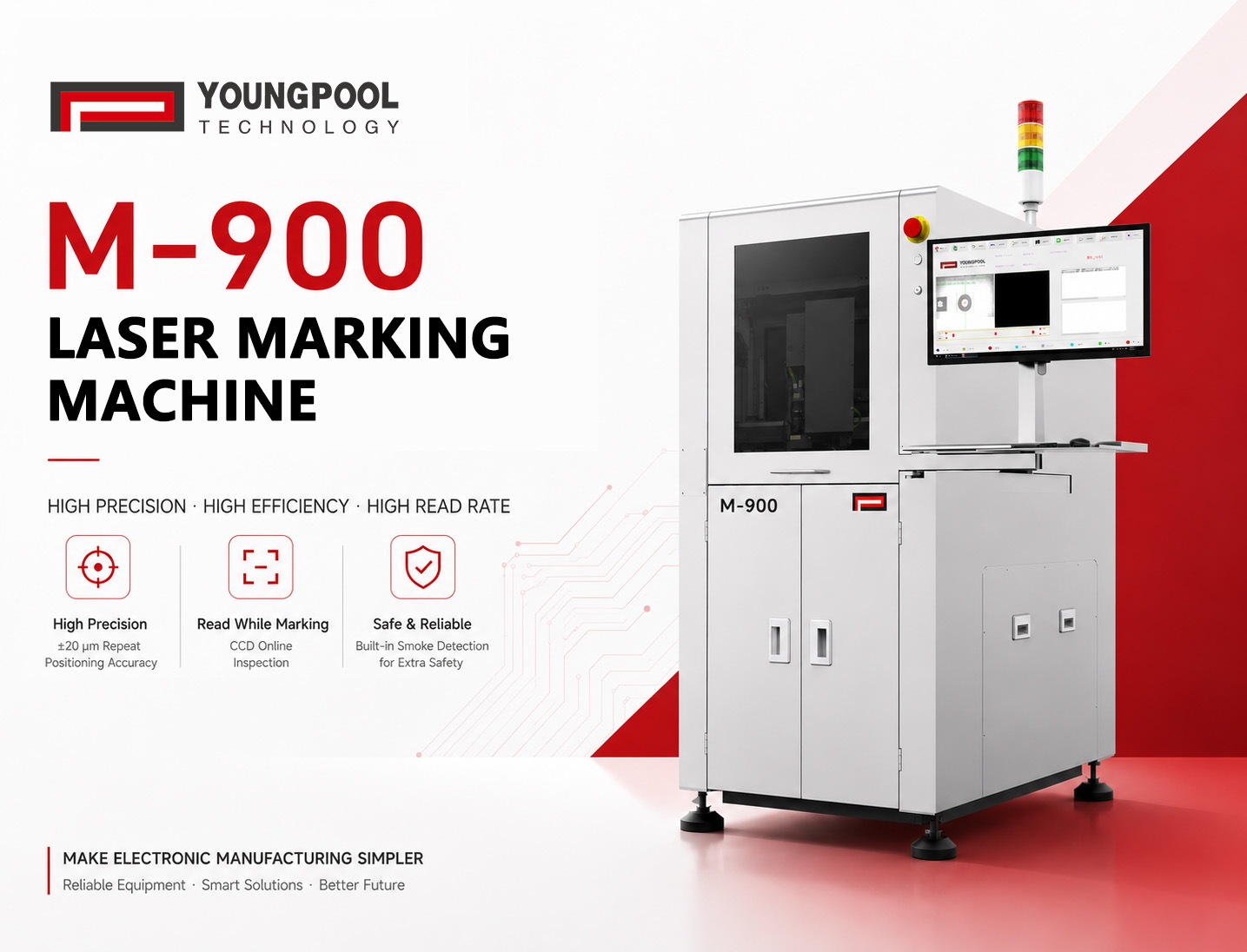 Máy đánh dấu laser PCB Youngpool Technology | Giải pháp đánh dấu laser thông minh cho khả năng truy xuất nguồn gốc PCB đáng tin cậy