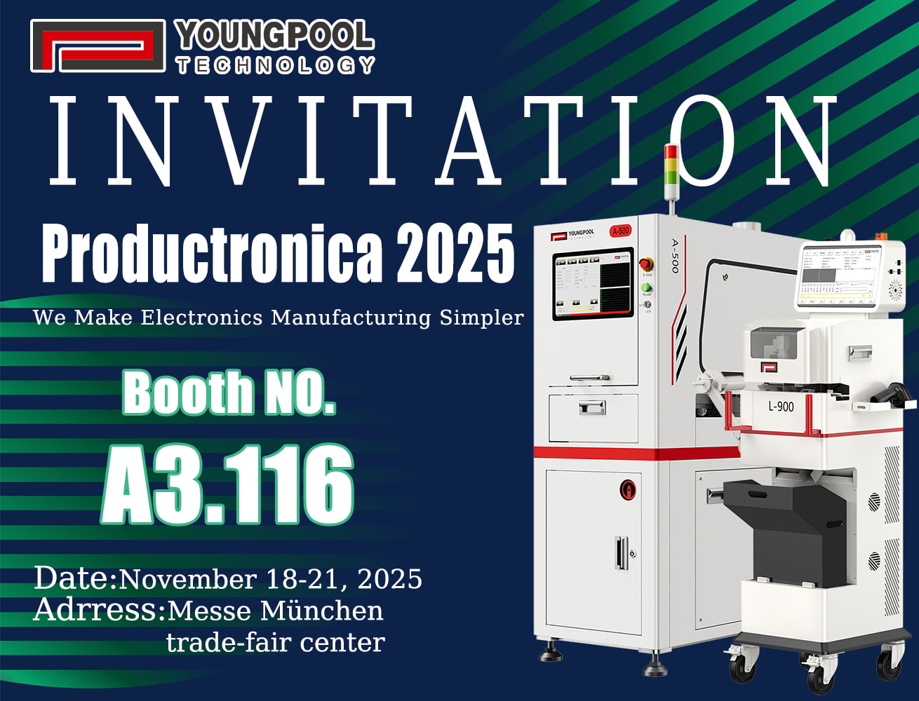 Youngpool Technology mời bạn tham dự Productronica 2025 tại Đức